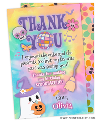 Groovy Halloween Thank You Card