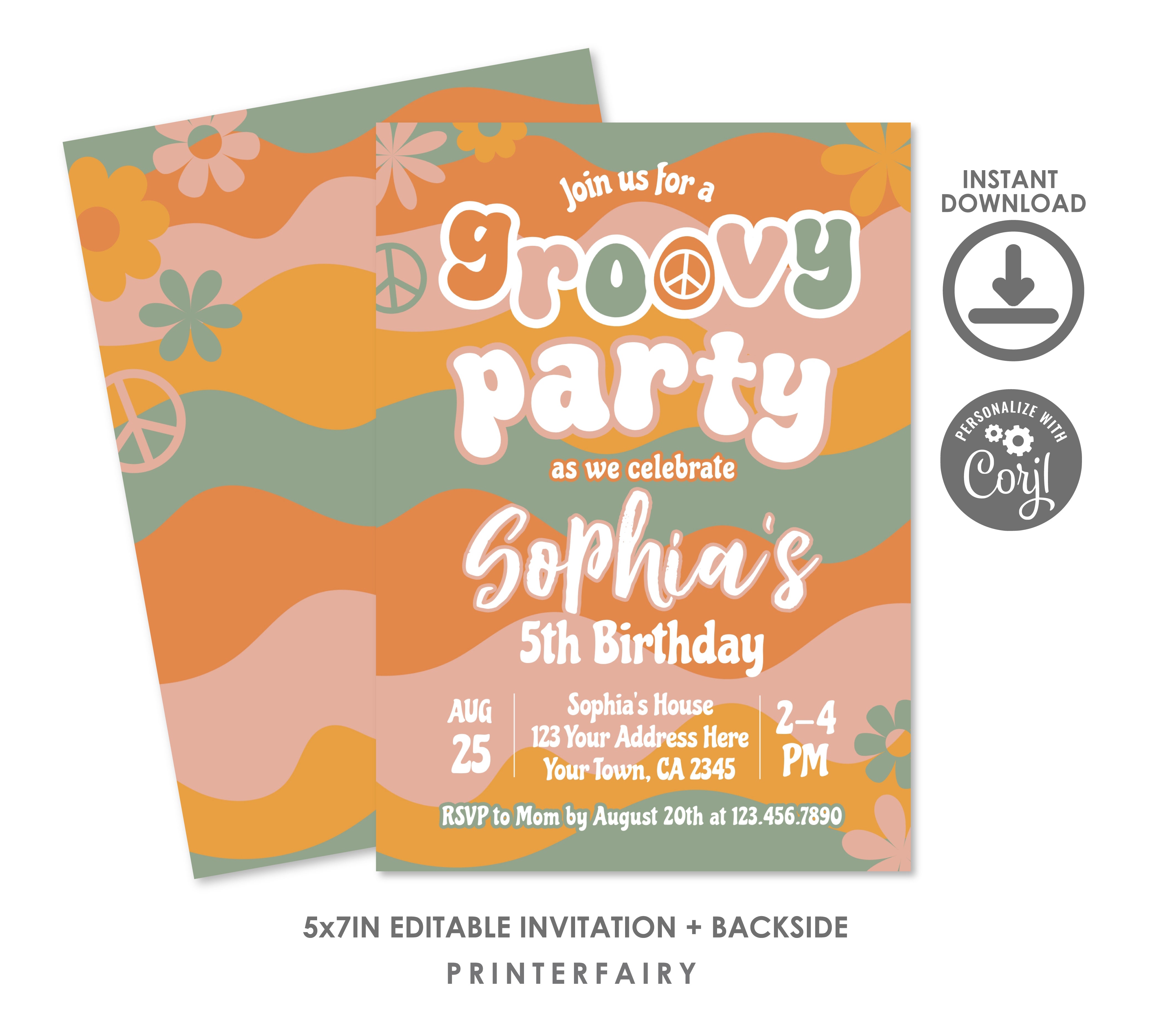 Groovy Birthday Invitation