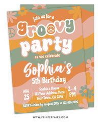 Groovy Birthday Invitation
