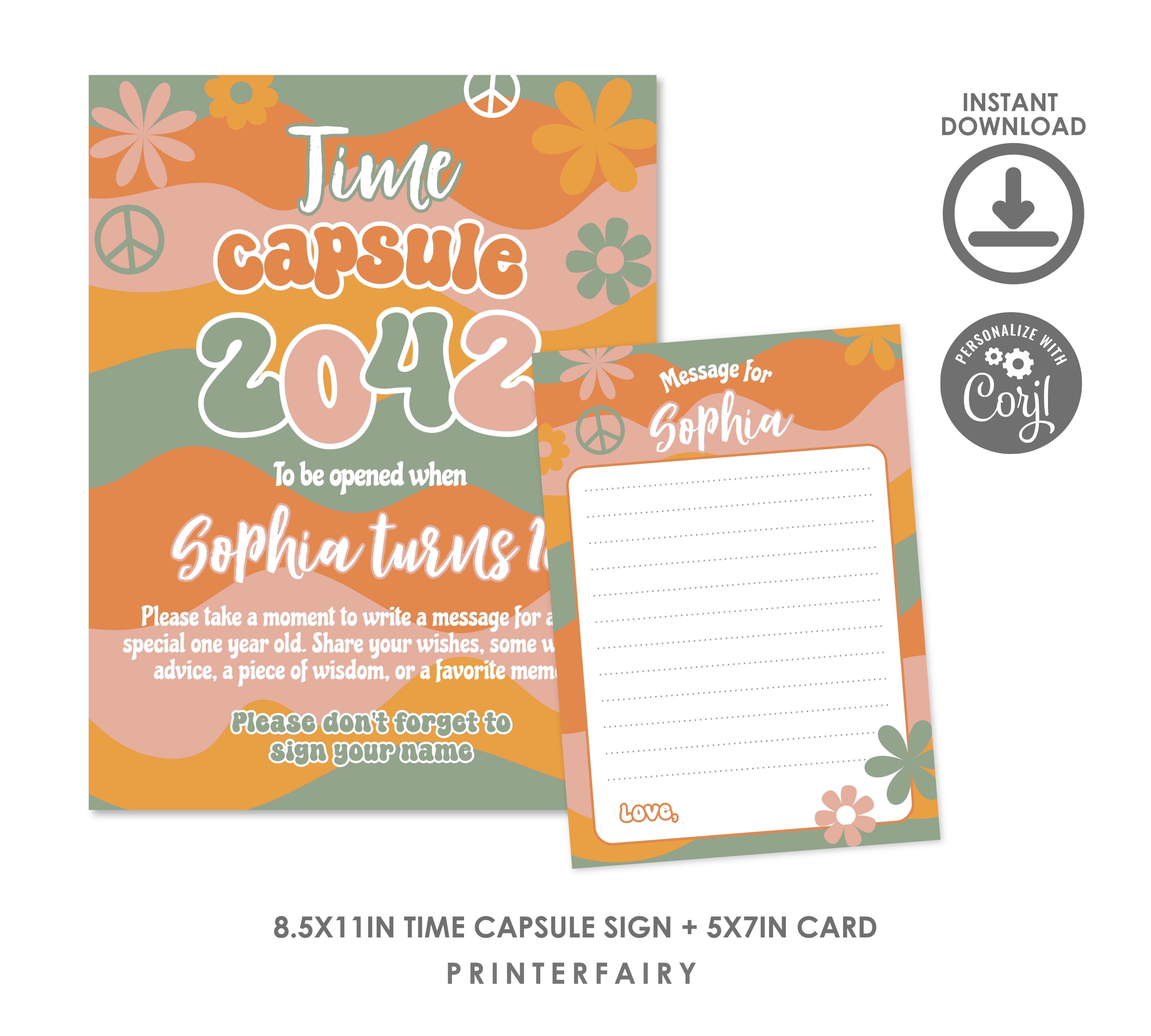 Groovy First Birthday Time Capsule