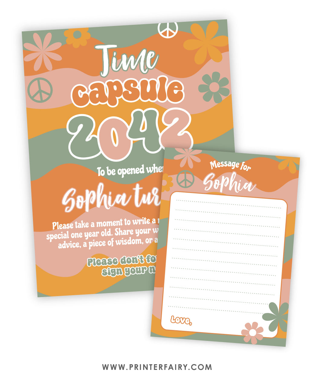 Groovy First Birthday Time Capsule