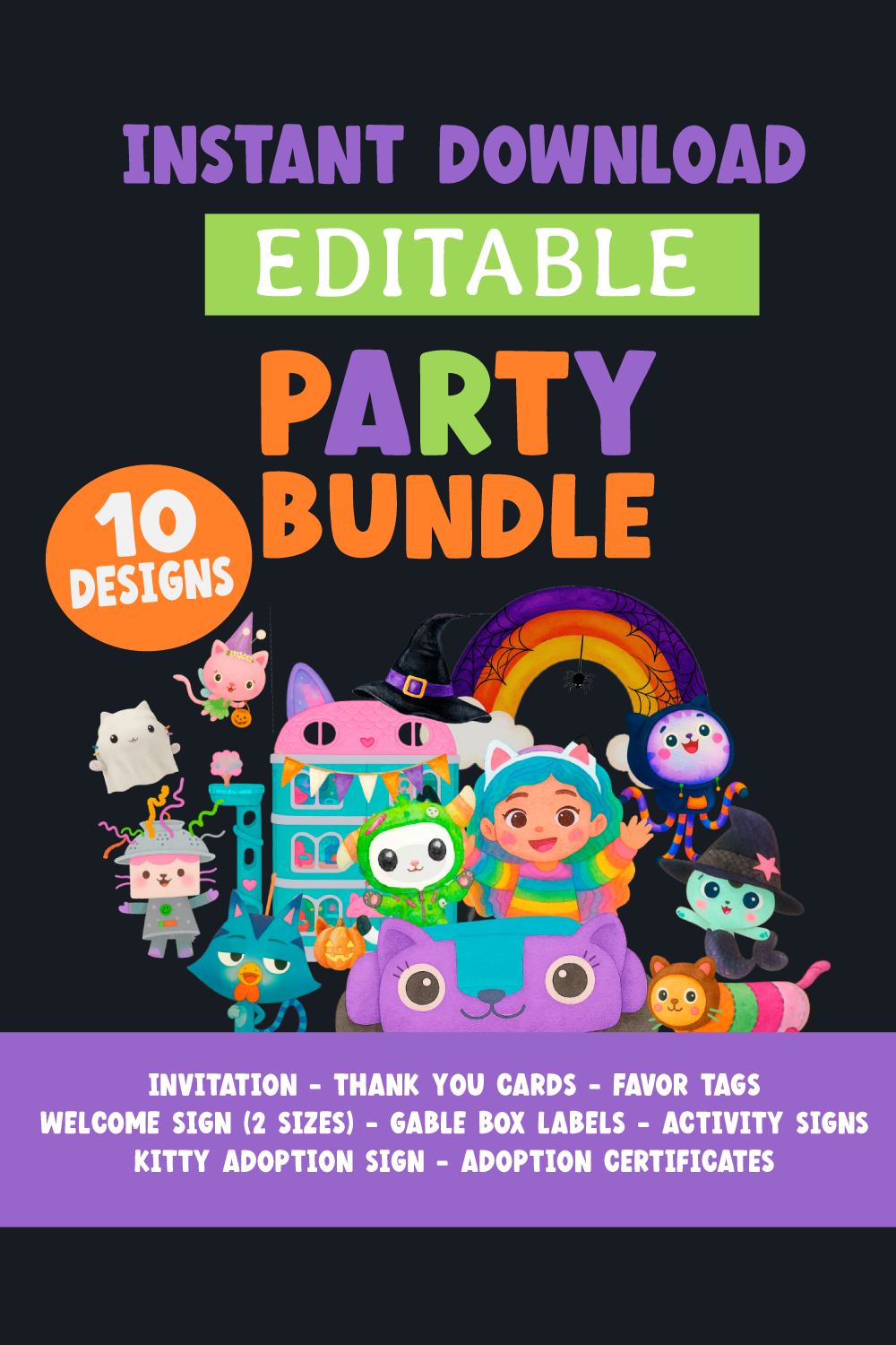 Gabby’s Dollhouse Halloween Birthday Party Bundle