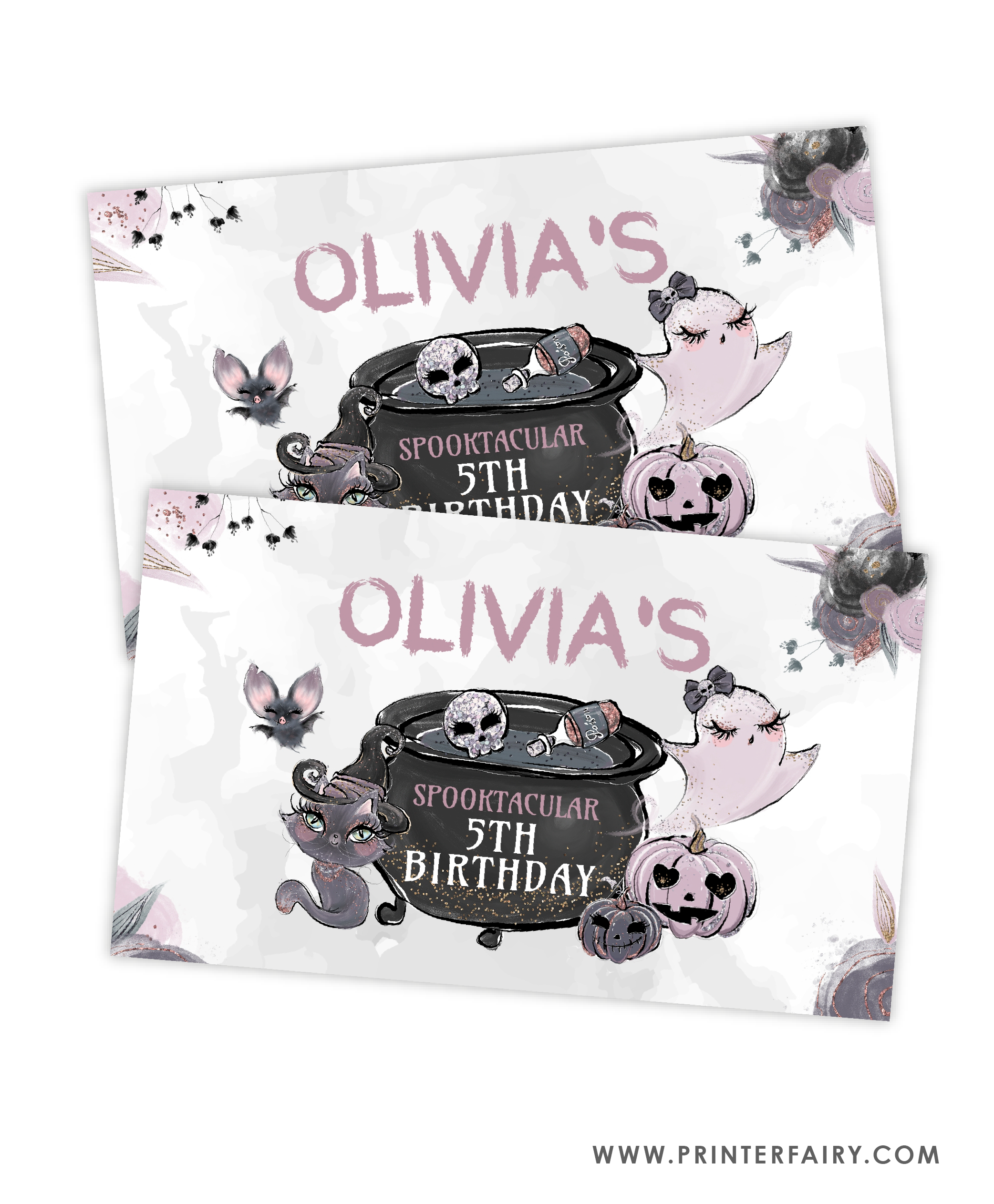 Halloween Favor Box Label