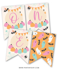 Halloween First Birthday Party Banner