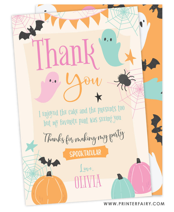 Halloween Party Thank You Card