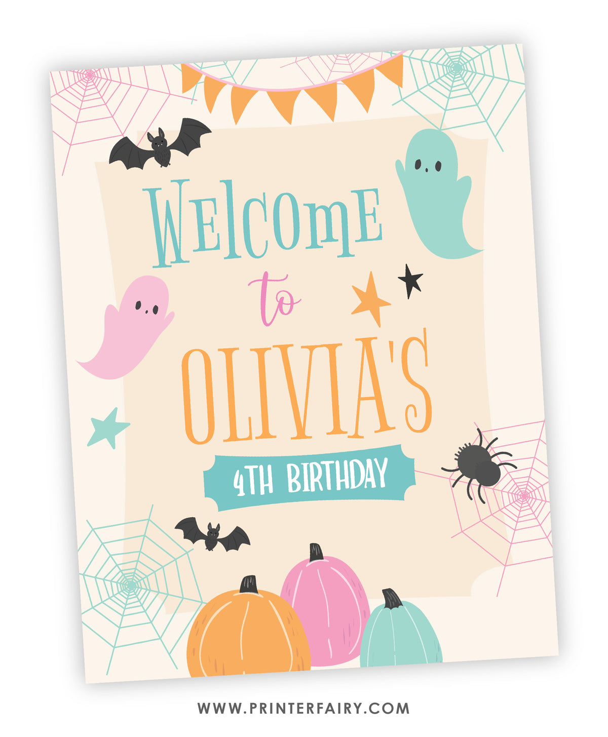 Halloween Party Welcome Sign