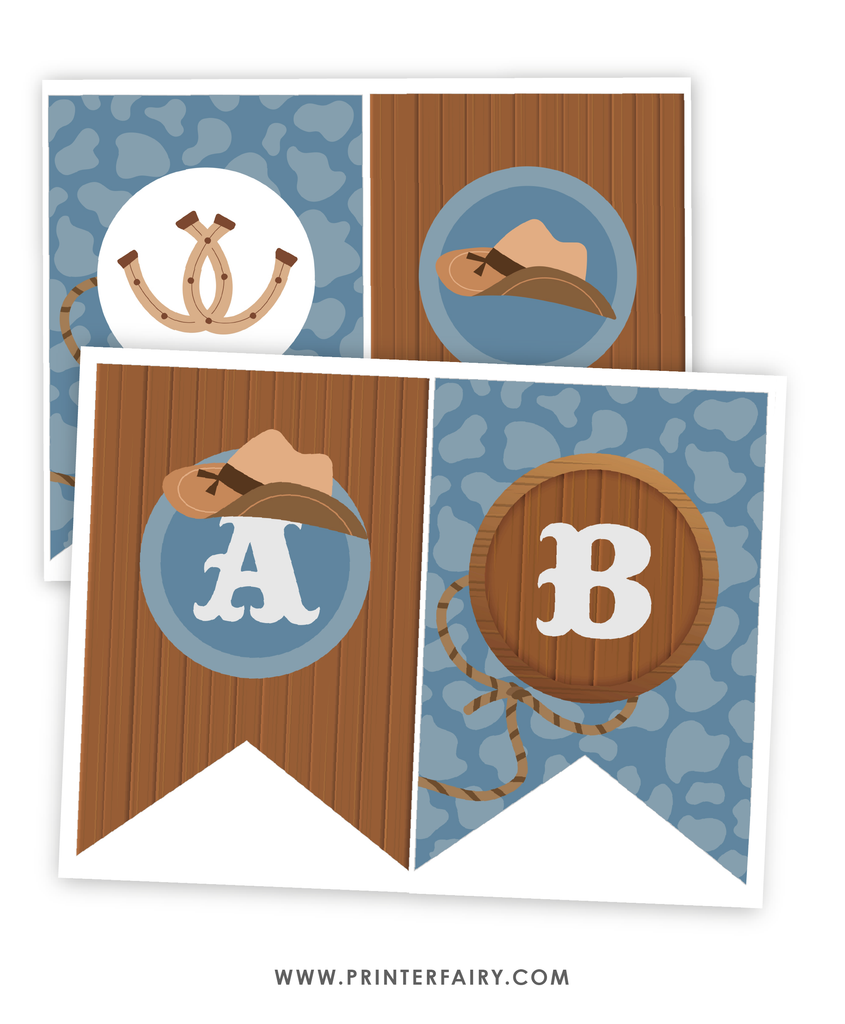 Rodeo Birthday Party Banner | PrinterFairy