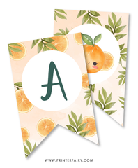 Orange Baby Shower Party Banner