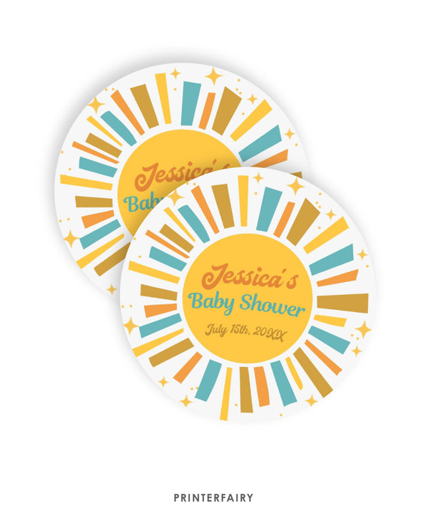 Here Comes the Son Baby Shower Cupcake Topper