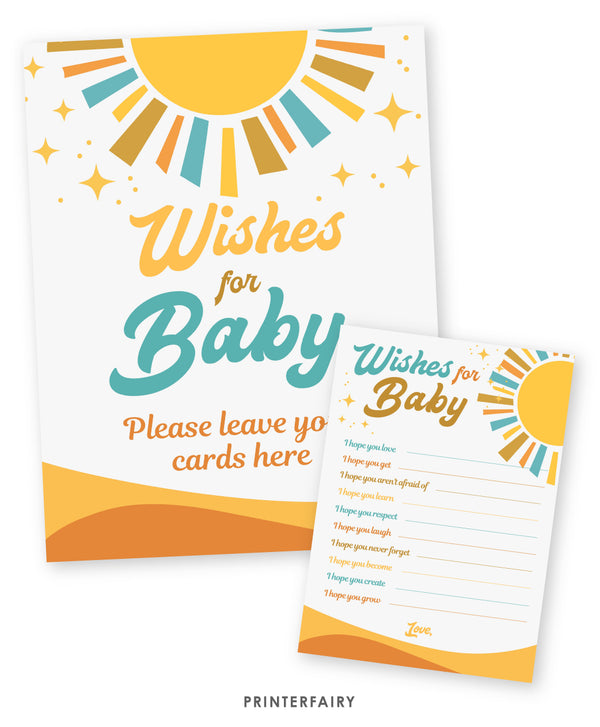 Here Comes the Son Baby Shower Wishes for Baby