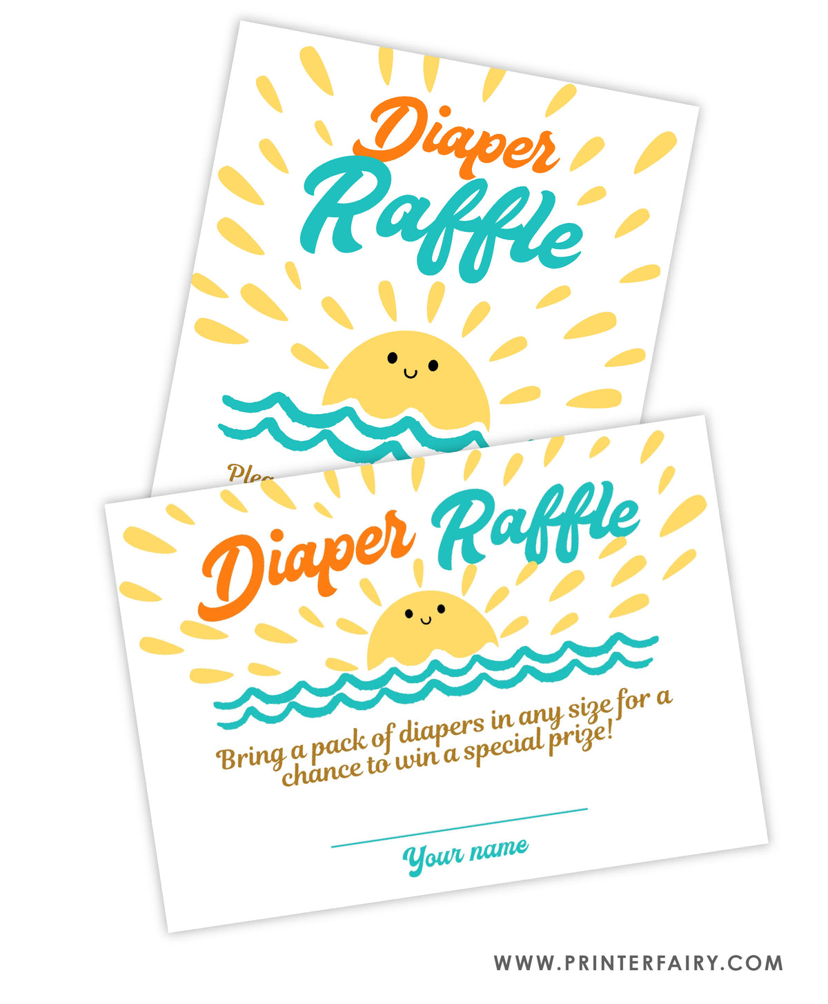 Here Comes The Sun Diaper Raffle Game