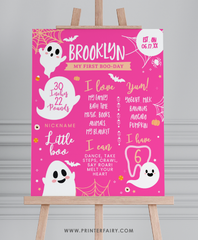 Pink Halloween Birthday Board