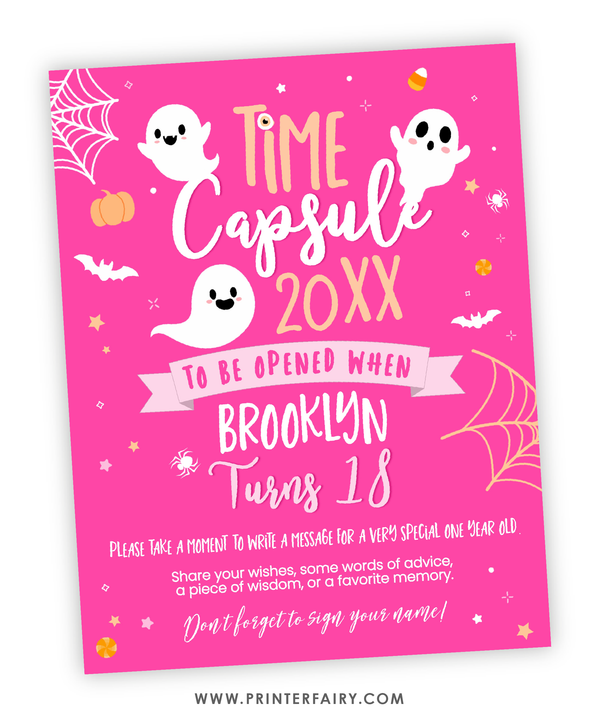 Pink Halloween Time Capsule