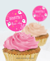 Pink Halloween Party Toppers