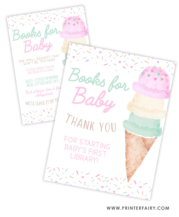 Ice Cream Baby Shower Books for Baby