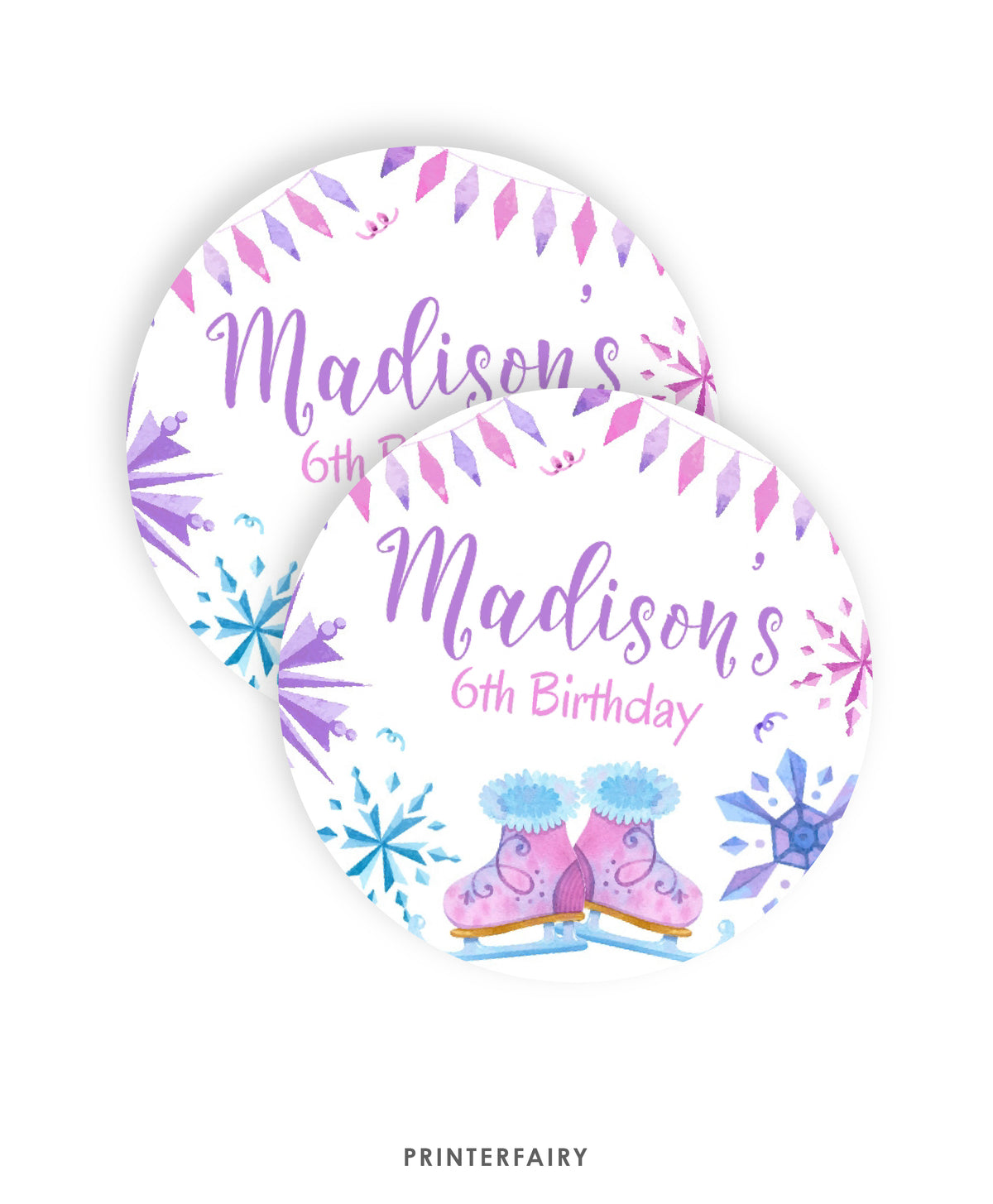 Ice Skating Cupcake Toppers