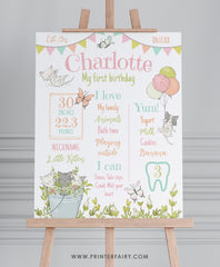 Kitten Garden Birthday Board