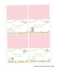 Kitten Garden Birthday Party Food Tents