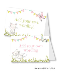 Kitten Garden Birthday Party Food Tents