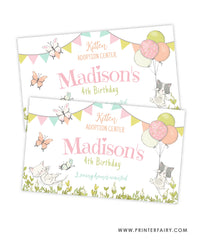 Kitten Garden Party Gable Box Label