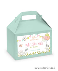 Kitten Garden Party Gable Box Label