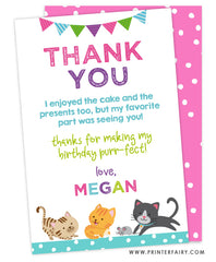 Kitty Cat Thank You Card