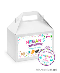 Kitty Cat Gable Box Labels