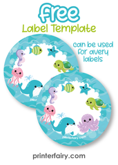 Sea Animals Labels