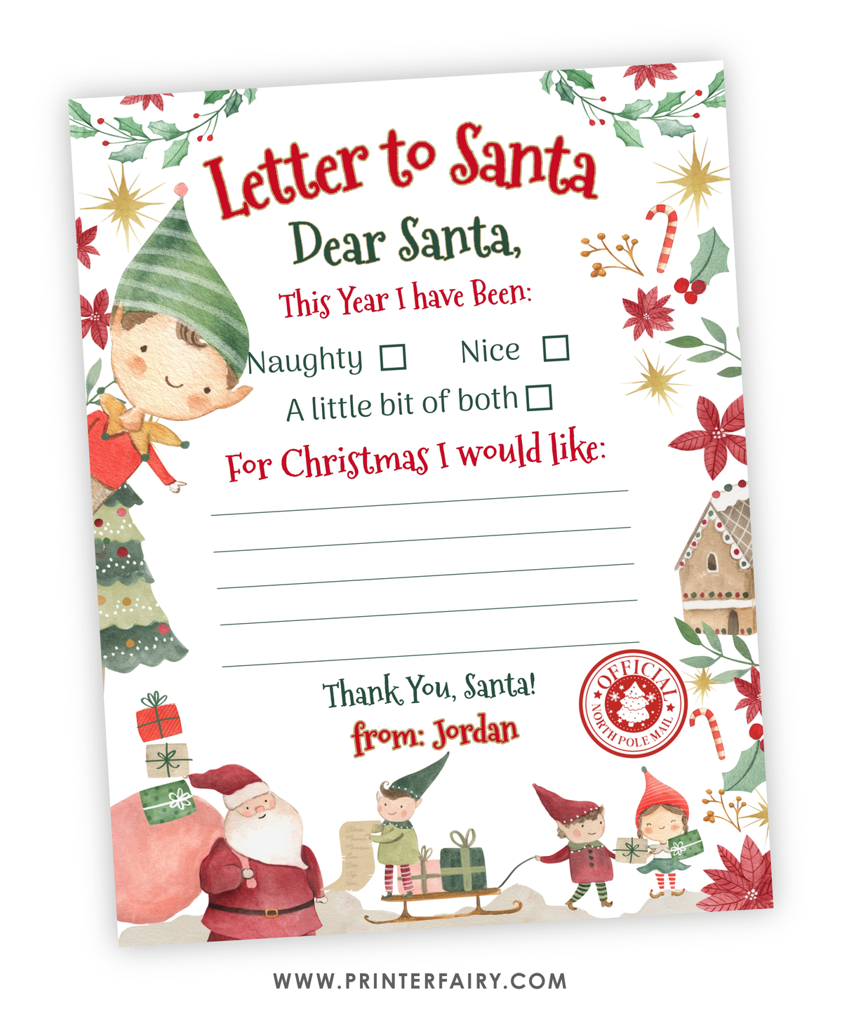 Santa Claus Letter Template