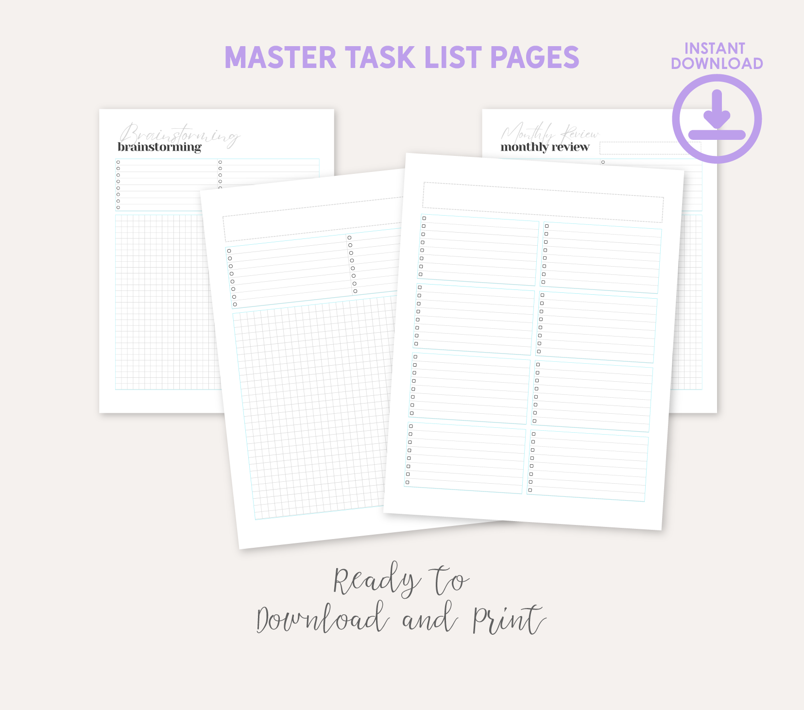 2026 Printable Planner, Instant Download