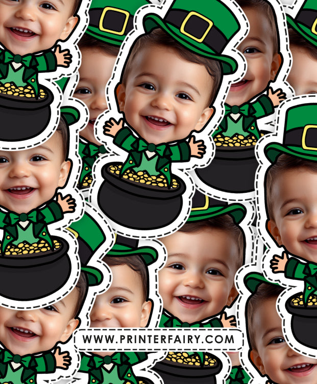 Little Shamrock Party Toppers with Photo