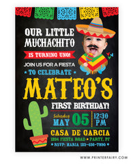 Little Muchachito Fiesta Invitation with Photo