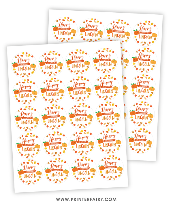 Little Pumpkin Birthday Party Toppers