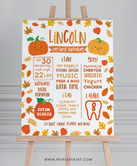 Little Pumpkin First Birthday Board