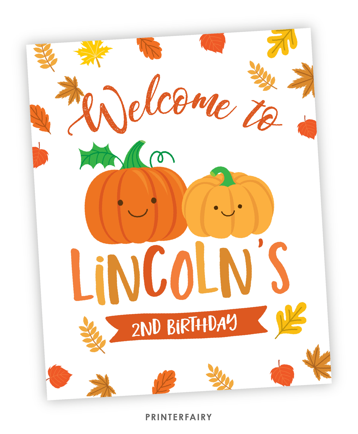 Little Pumpkin Welcome Sign