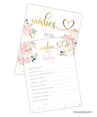 Pink Gold Pumpkin Wishes For Baby