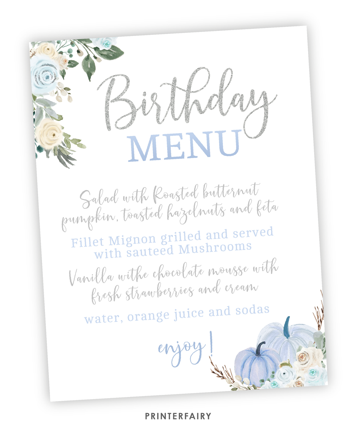 Little Pumpkin Menu