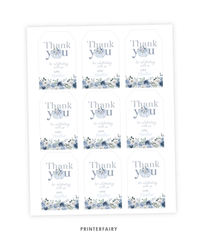 Dusty Blue Pumpkin Favor Tags