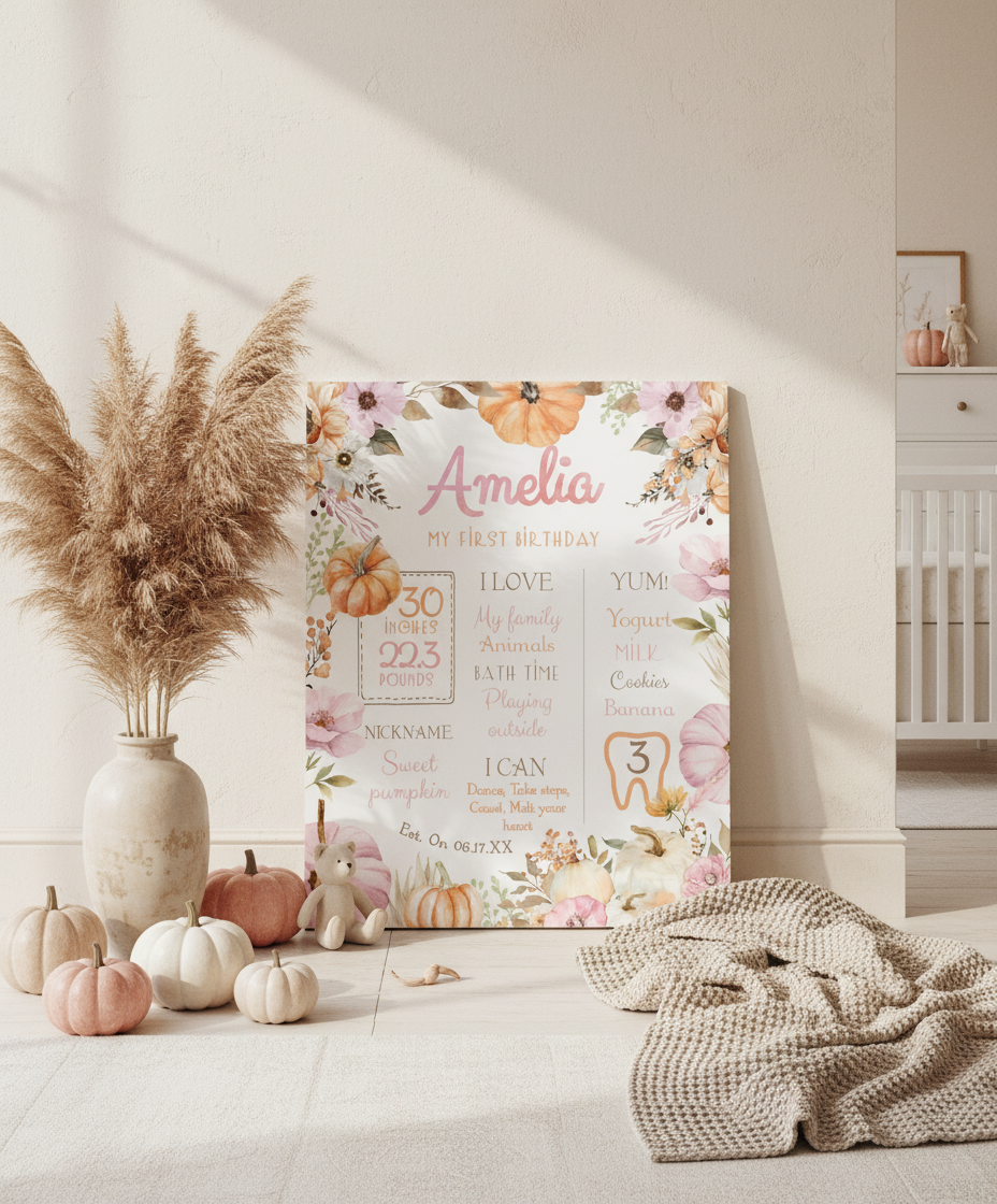 Little Pumpkin Milestones Board