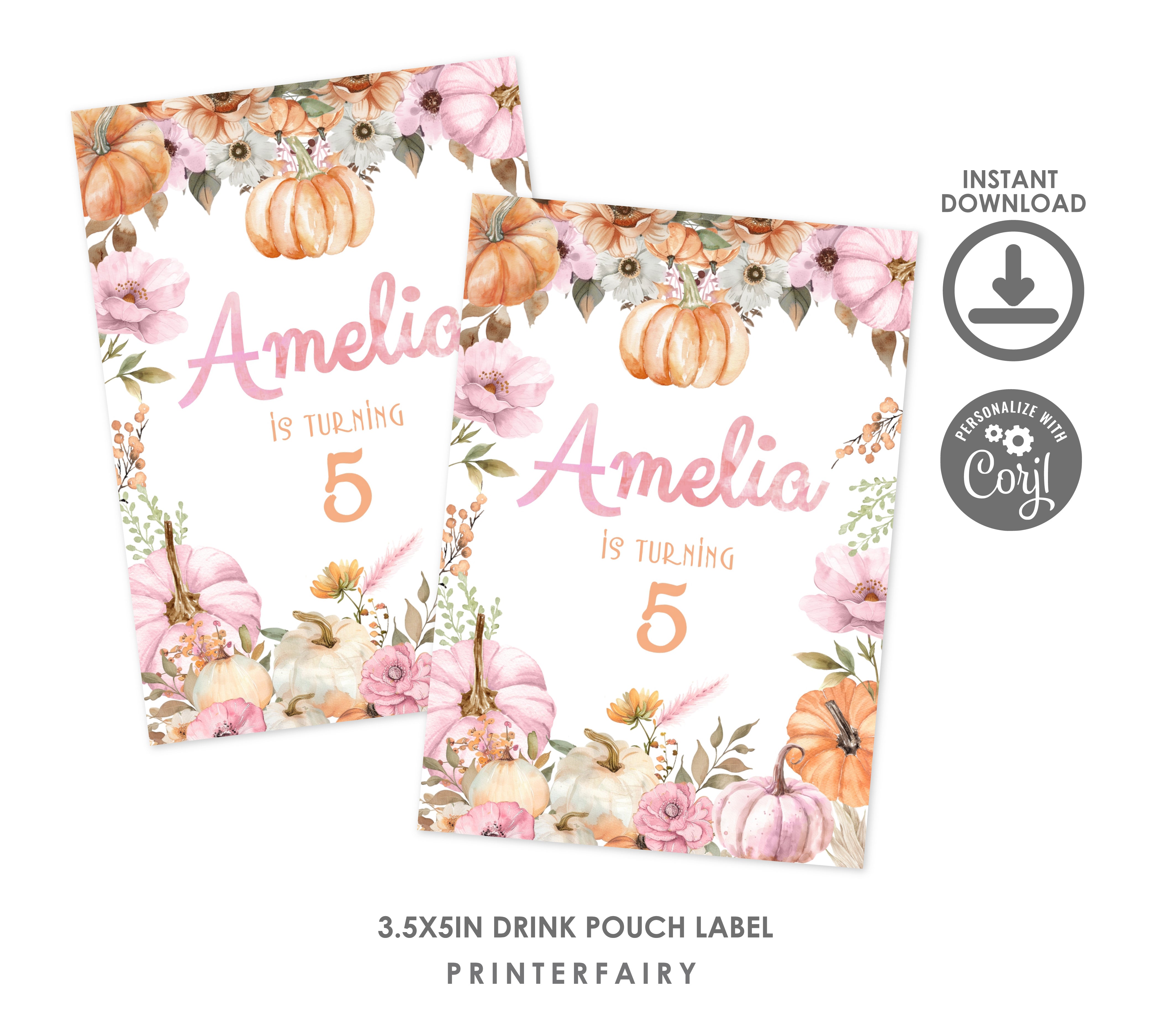 Little Pumpkin Drink Pouch Label