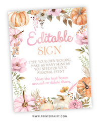 Little Pumpkin Editable Sign