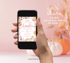 Little Pumpkin Birthday Invitation