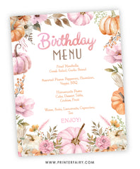 Little Pumpkin Menu