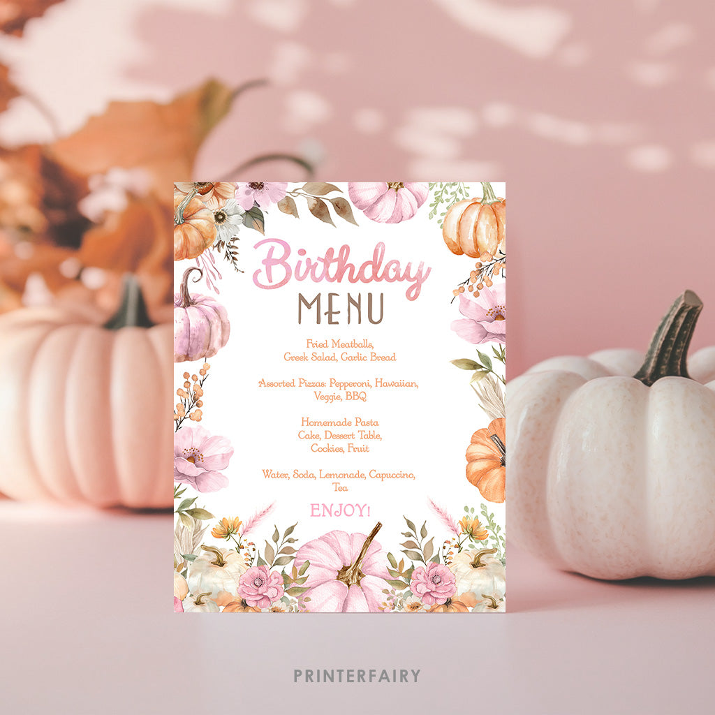 Little Pumpkin Menu