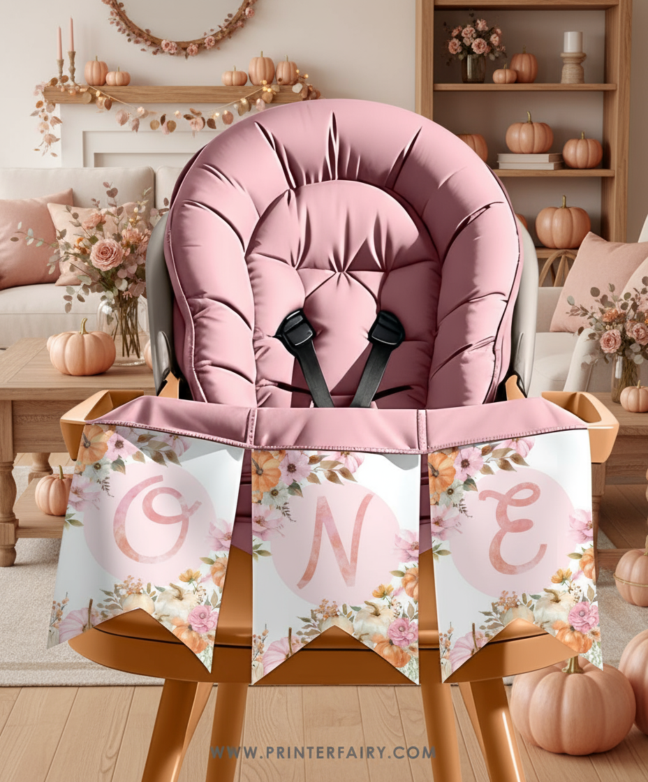 Little Pumpkin 1st Birthday Banner