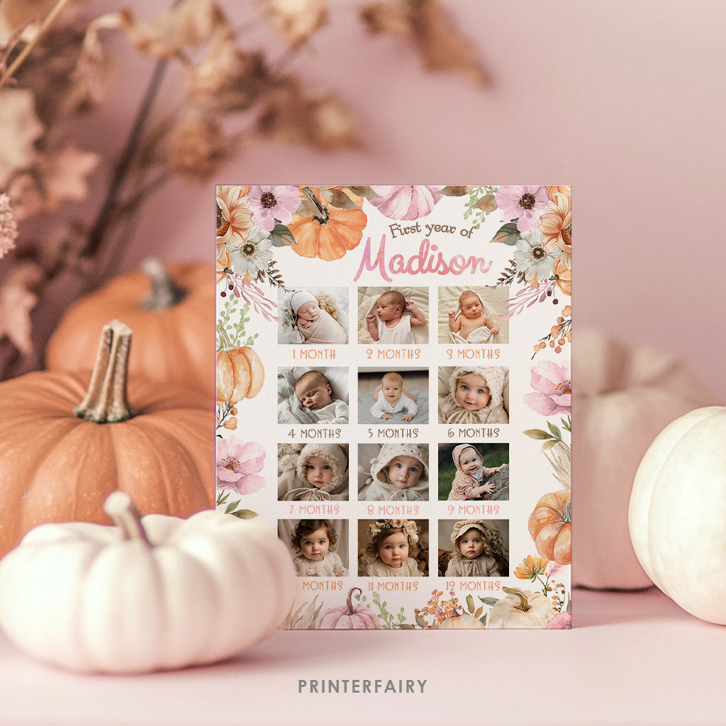 Little Pumpkin Milestones Photo Board