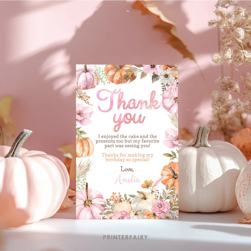 Little Pumpkin Thank You Cards