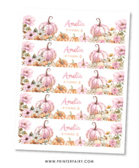 Little Pumpkin Water Bottle Label