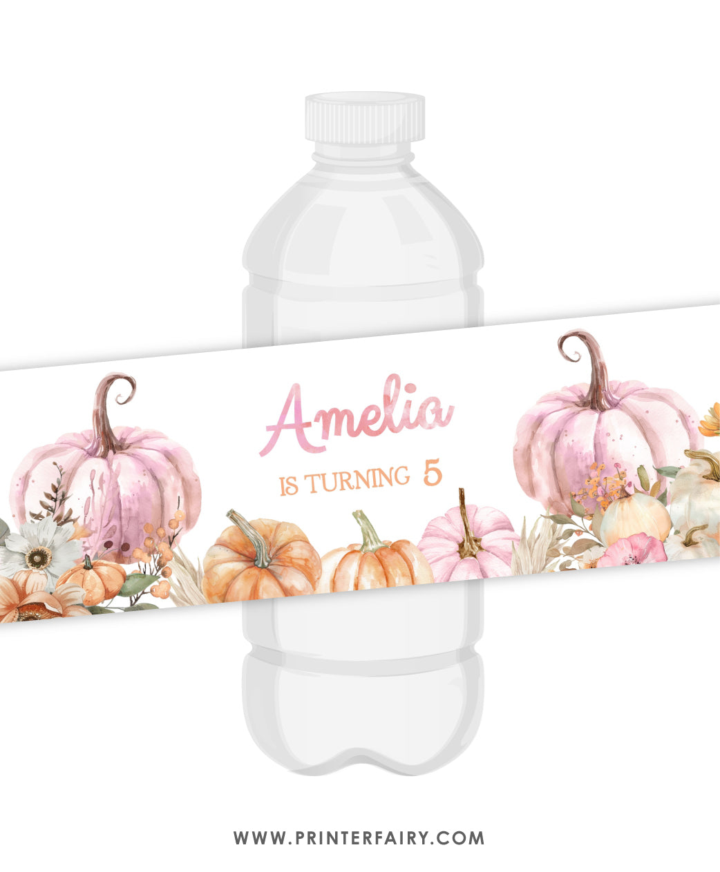 Little Pumpkin Water Bottle Label