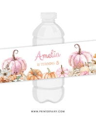 Little Pumpkin Water Bottle Label